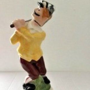 Rare Vintage Collectible Drunken Golfer Decanter & Music Box Plays HOW DRY I AM